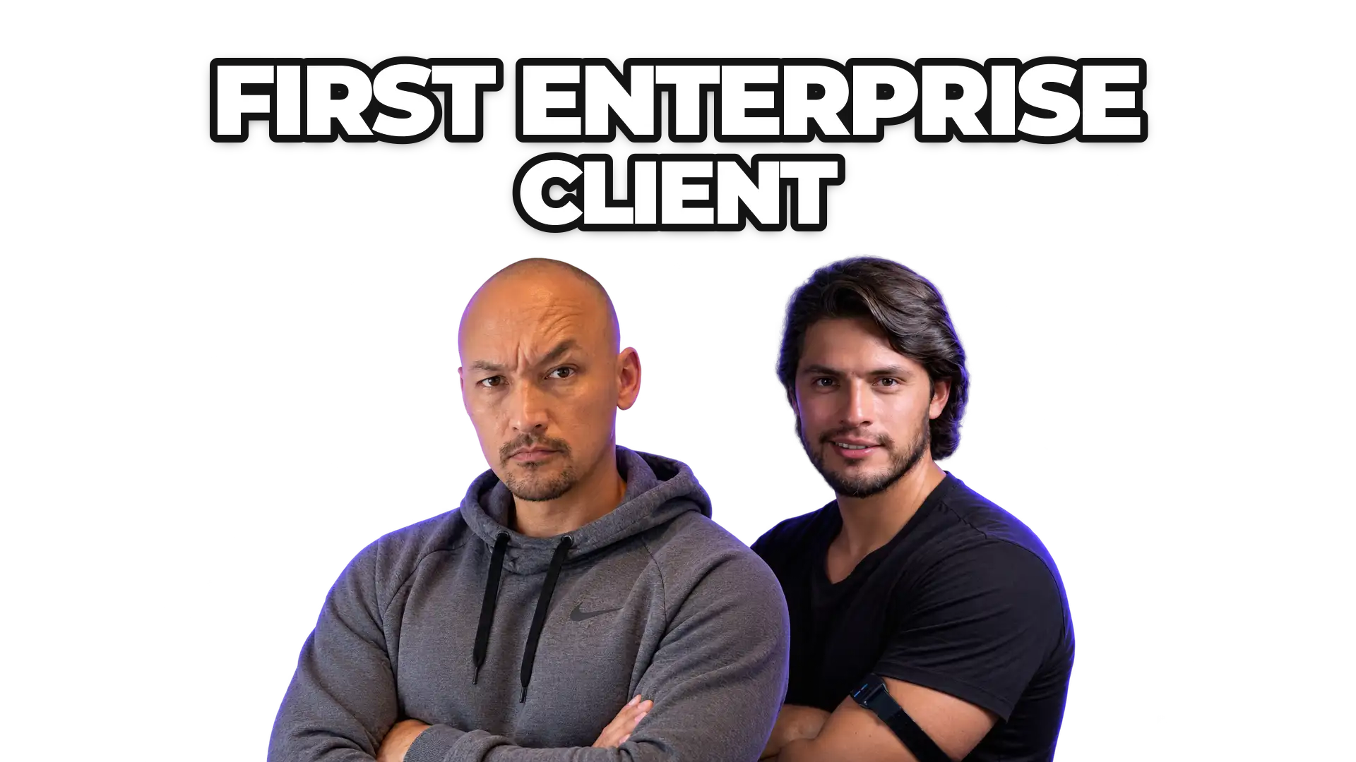 Hernan Sias and Marco Benitez under the title “First Enterprise Client”